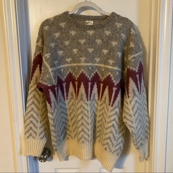 Alafoss Icewool | unisex Sz Large L | Ivory Pure Virgil Wool Sweater - Picture 2 of 6